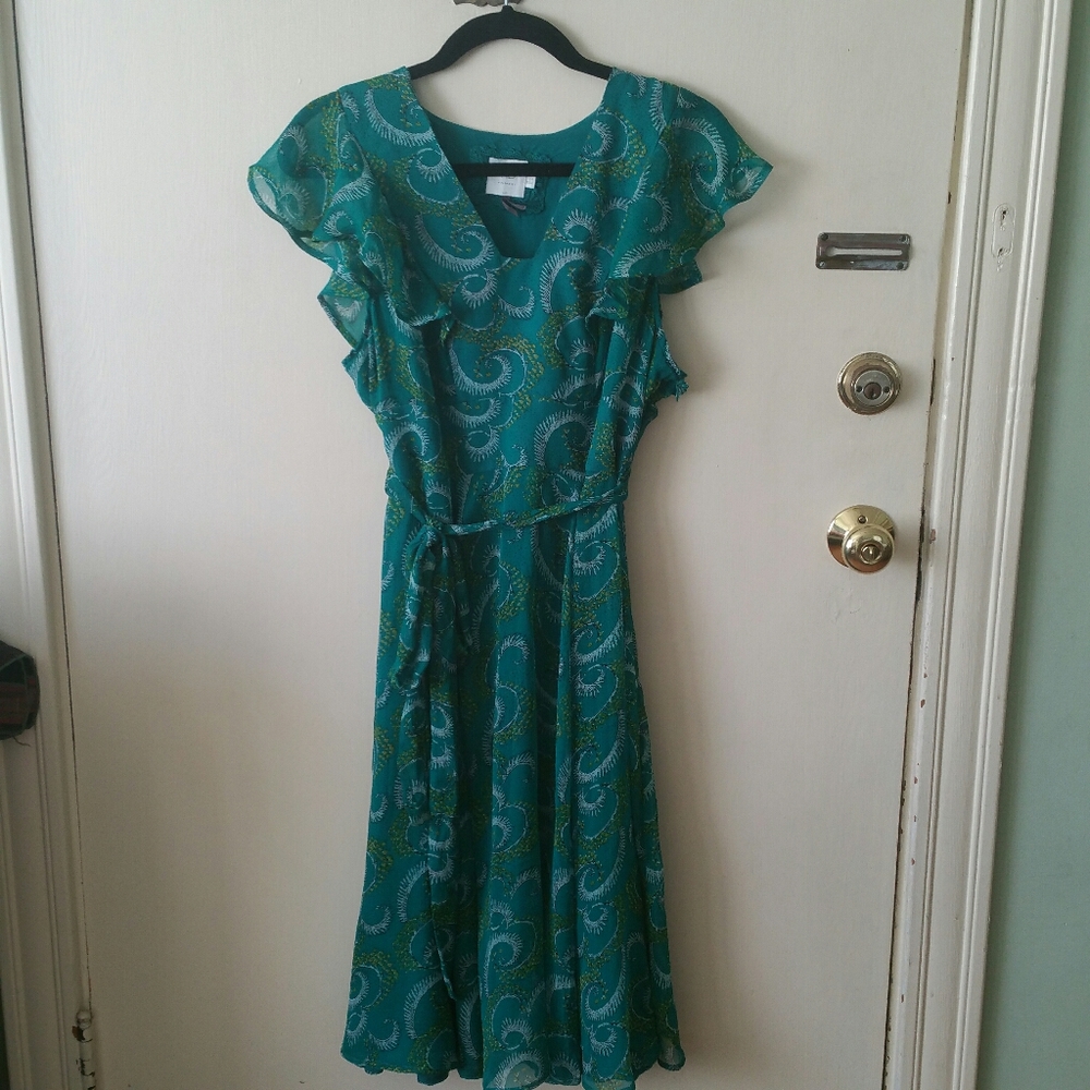 Anthro/HD in Paris silk midi dress